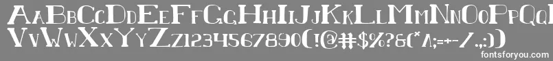 フォントChardinDoihle – 灰色の背景に白い文字