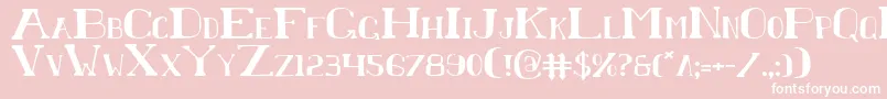 ChardinDoihle Font – White Fonts on Pink Background