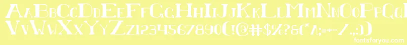 ChardinDoihle-fontti – valkoiset fontit keltaisella taustalla