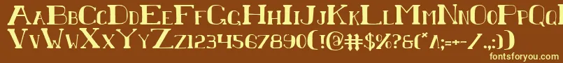 ChardinDoihle Font – Yellow Fonts on Brown Background