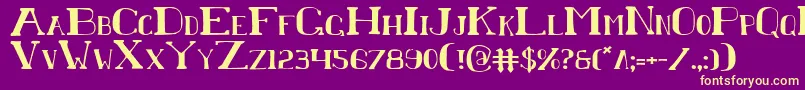 ChardinDoihle Font – Yellow Fonts on Purple Background