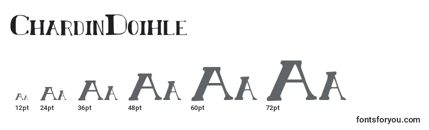 Размеры шрифта ChardinDoihle