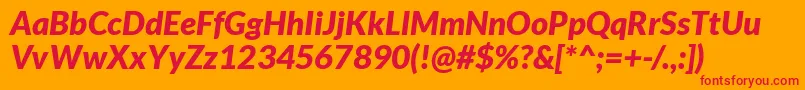 fuente LatoBlackItalic – Fuentes Rojas Sobre Fondo Naranja