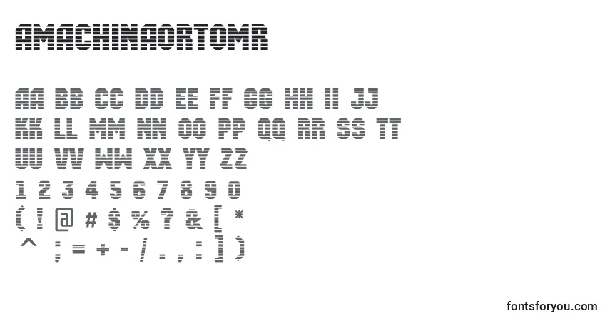 Шрифт AMachinaortomr – алфавит, цифры, специальные символы