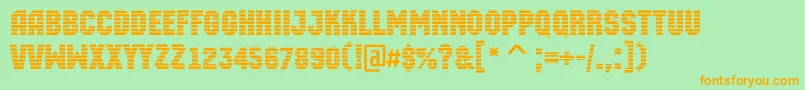 AMachinaortomr Font – Orange Fonts on Green Background