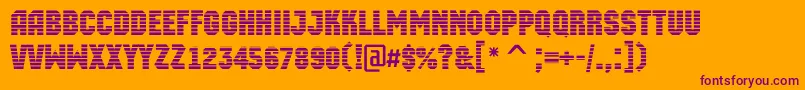 AMachinaortomr Font – Purple Fonts on Orange Background