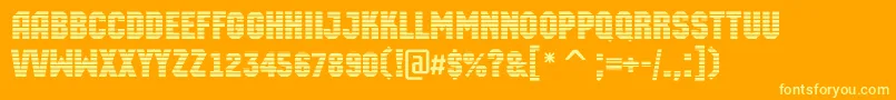 AMachinaortomr Font – Yellow Fonts on Orange Background