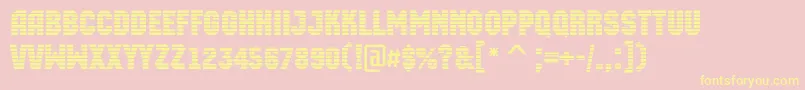 AMachinaortomr-Schriftart – Gelbe Schriften auf rosa Hintergrund