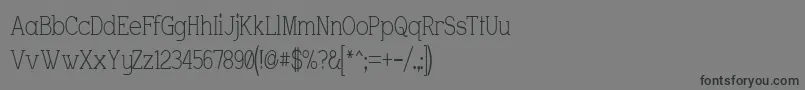 CharringtonNarrow Font – Black Fonts on Gray Background