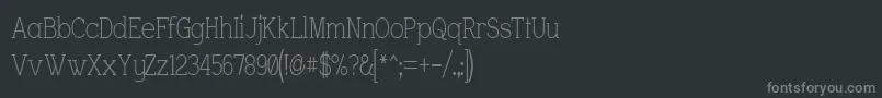 フォントCharringtonNarrow – 黒い背景に灰色の文字
