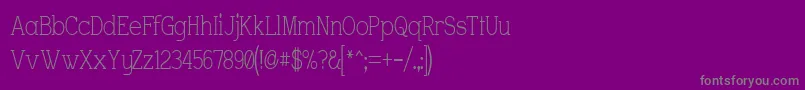 More about CharringtonNarrow Font CharringtonNarrow Font – Gray Fonts on Purple Background