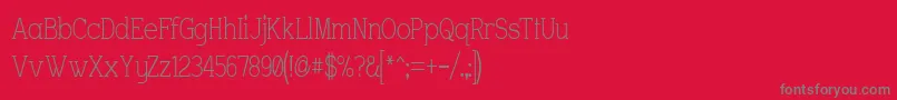 CharringtonNarrow Font – Gray Fonts on Red Background