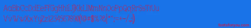 CharringtonNarrow Font – Red Fonts on Blue Background