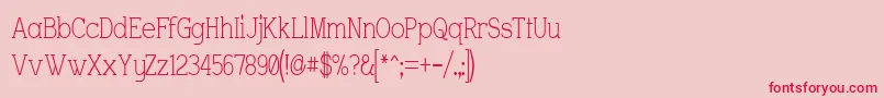 CharringtonNarrow Font – Red Fonts on Pink Background