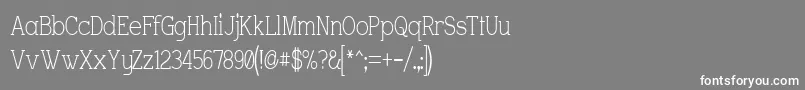 CharringtonNarrow Font – White Fonts on Gray Background