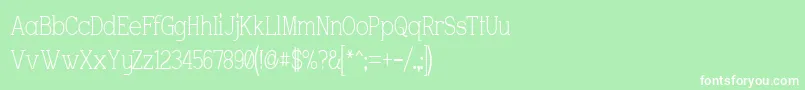 CharringtonNarrow Font – White Fonts on Green Background