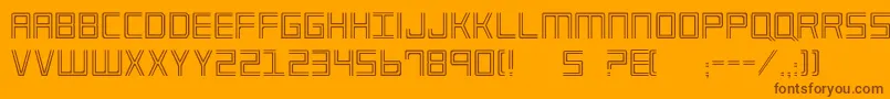 Saiba mais sobre a fonte Imperium Fonte Imperium – fontes marrons em um fundo laranja