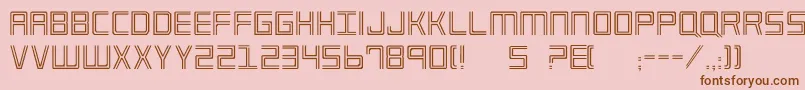 Imperium Font – Brown Fonts on Pink Background