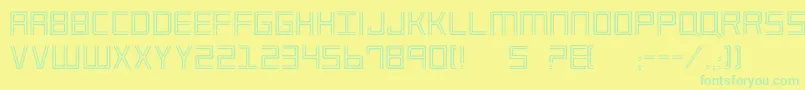 fuente Imperium – Fuentes Verdes Sobre Fondo Amarillo