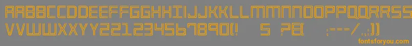 Imperium Font – Orange Fonts on Gray Background