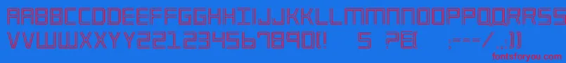 Imperium Font – Red Fonts on Blue Background