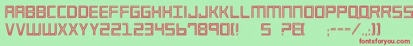 Imperium Font – Red Fonts on Green Background