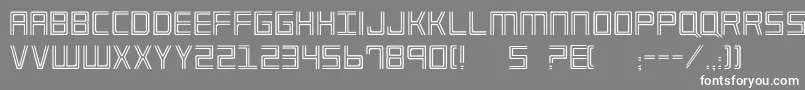 フォントImperium – 灰色の背景に白い文字