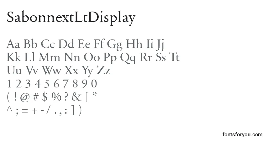 Schriftart SabonnextLtDisplay – Alphabet, Zahlen, spezielle Symbole