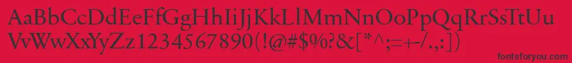 SabonnextLtDisplay Font – Black Fonts on Red Background
