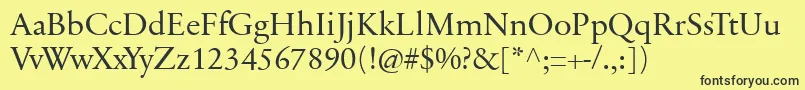 SabonnextLtDisplay Font – Black Fonts on Yellow Background