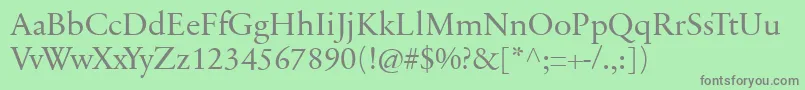 SabonnextLtDisplay Font – Gray Fonts on Green Background