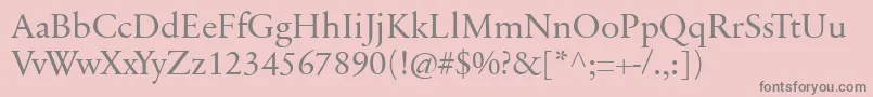 SabonnextLtDisplay Font – Gray Fonts on Pink Background
