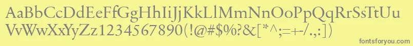 SabonnextLtDisplay Font – Gray Fonts on Yellow Background