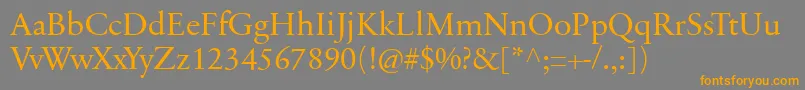 SabonnextLtDisplay Font – Orange Fonts on Gray Background