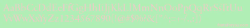 Шрифт SabonnextLtDisplay – розовые шрифты на зелёном фоне