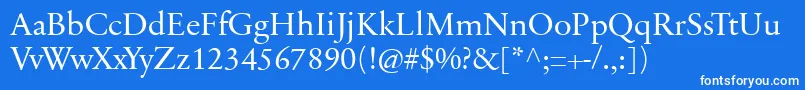 SabonnextLtDisplay Font – White Fonts on Blue Background