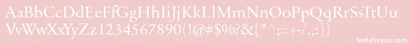 SabonnextLtDisplay Font – White Fonts on Pink Background