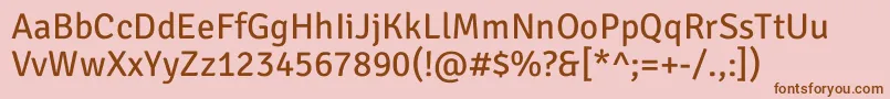 SignikanegativeRegular Font – Brown Fonts on Pink Background