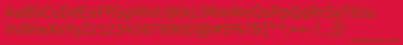 SignikanegativeRegular Font – Brown Fonts on Red Background