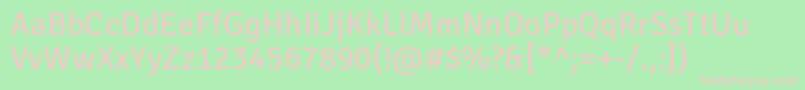 SignikanegativeRegular Font – Pink Fonts on Green Background