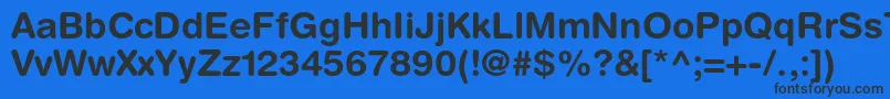 HelveticaroundedltstdBd Font – Black Fonts on Blue Background