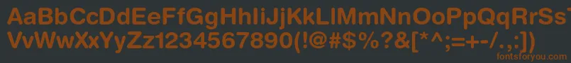 HelveticaroundedltstdBd Font – Brown Fonts on Black Background