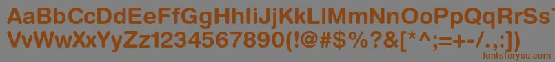 HelveticaroundedltstdBd Font – Brown Fonts on Gray Background