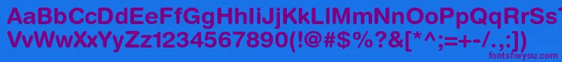 HelveticaroundedltstdBd Font – Purple Fonts on Blue Background