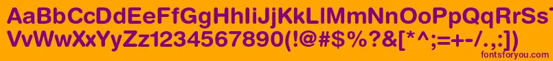 HelveticaroundedltstdBd Font – Purple Fonts on Orange Background