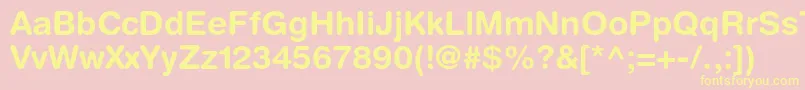 HelveticaroundedltstdBd Font – Yellow Fonts on Pink Background