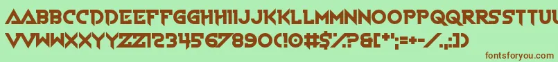 fuente VoiceInMyHead – Fuentes Marrones Sobre Fondo Verde