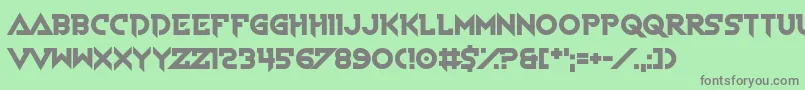 VoiceInMyHead-fontti – harmaat kirjasimet vihreällä taustalla