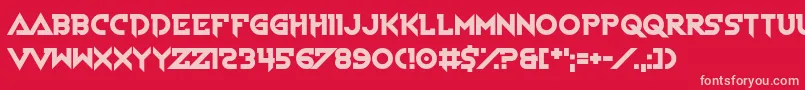 VoiceInMyHead Font – Pink Fonts on Red Background