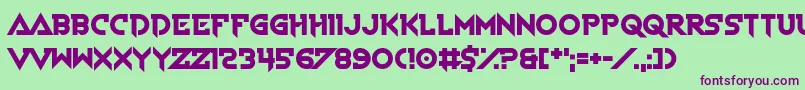 Więcej informacji o czcionce VoiceInMyHead Czcionka VoiceInMyHead – fioletowe czcionki na zielonym tle